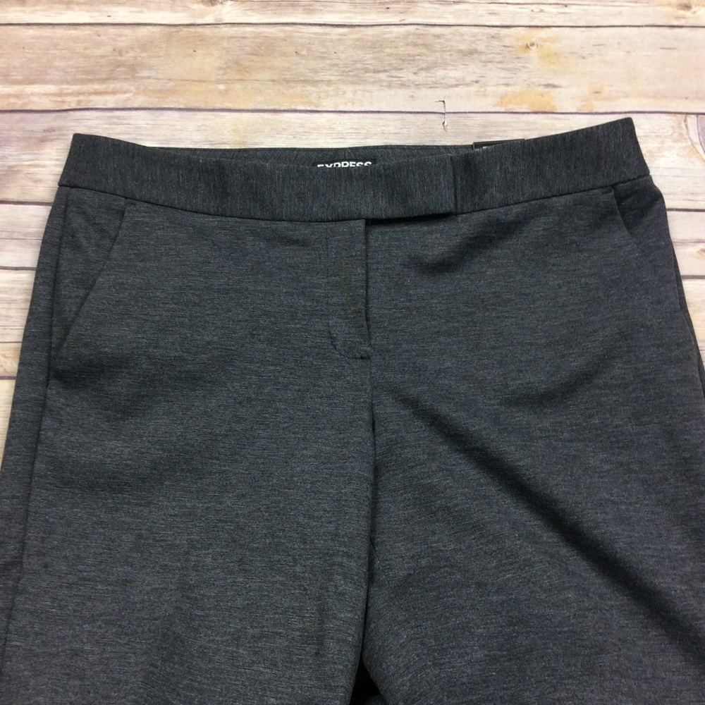 ❗️SOLD❗️Express Editor Gray Slim Flare Dress Pants - Picture 3 of 8